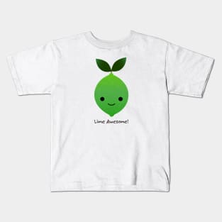 Lime Awesome Cute Kawaii Lime Kids T-Shirt